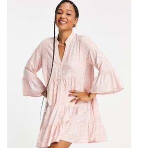 QED London Peach Leopard Print Blouse